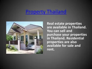 Property Thailand - slide 1