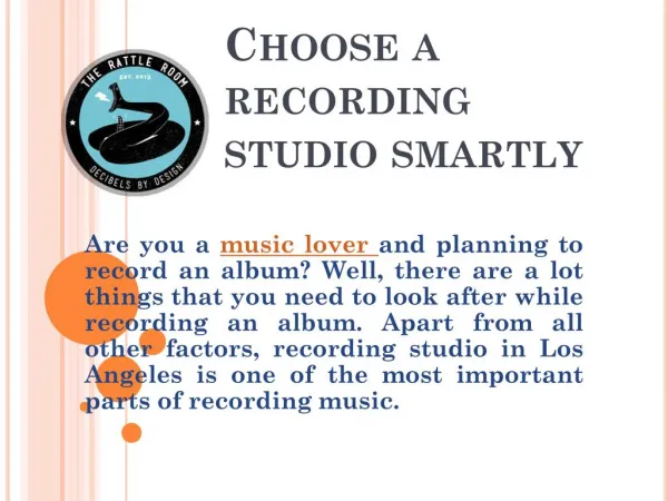 Los Angeles Recording Studios