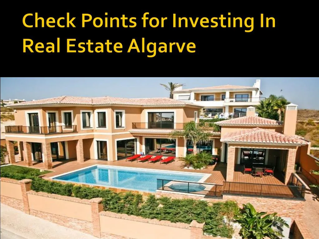check points for investing in real estate algarve