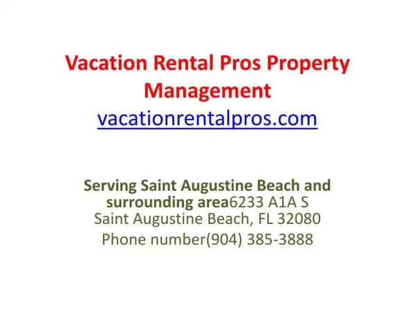 Vacation Rental Pros Property Management