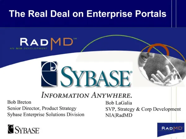 The Real Deal on Enterprise Portals