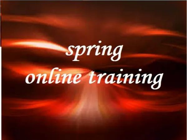 Spring Online Training classes in Hyderabad,India,USA,UK