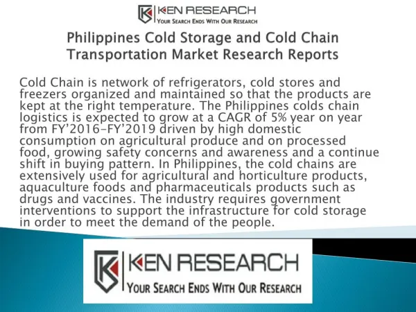 Philippines Cold Storage and Cold Chain Transportation Market Research Reports