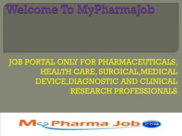 Welcome To Mypharmajob.com