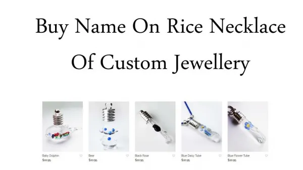 Buy Name On Rice Necklace Of Custom Jewellery