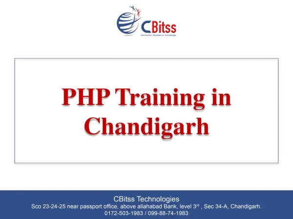 php training in chandigrah