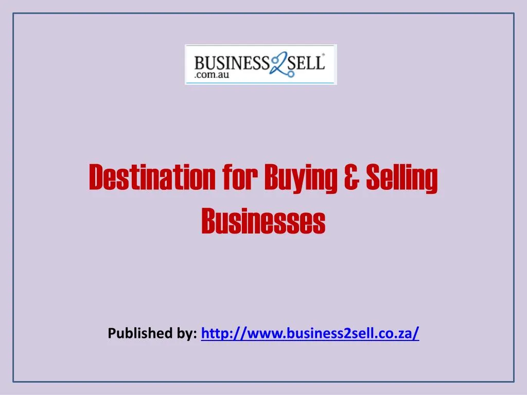 destination for buying selling businesses