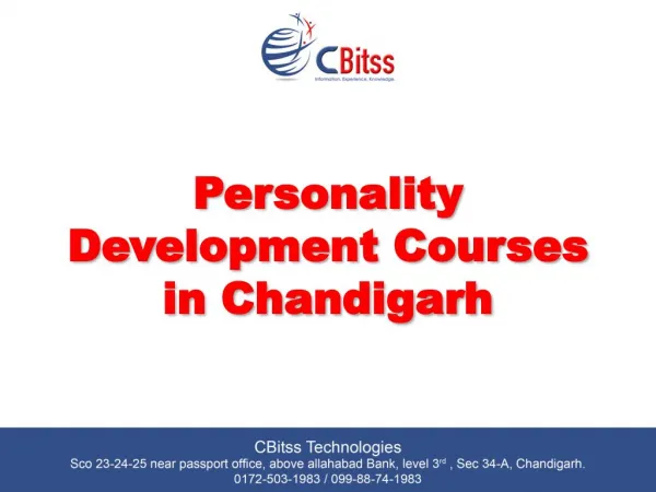 personailty development course in chandigarh