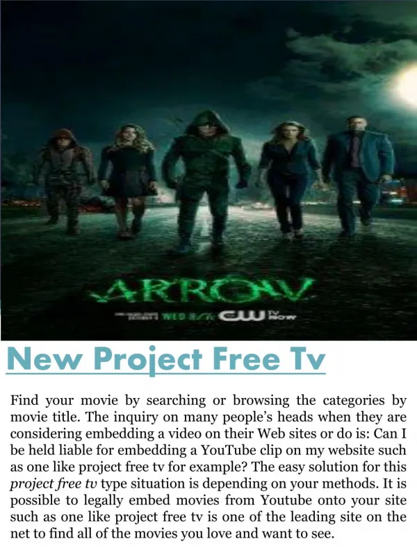 new project free tv