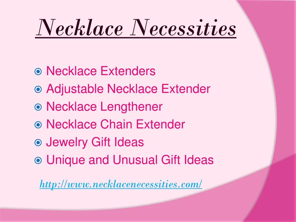 necklace necessities