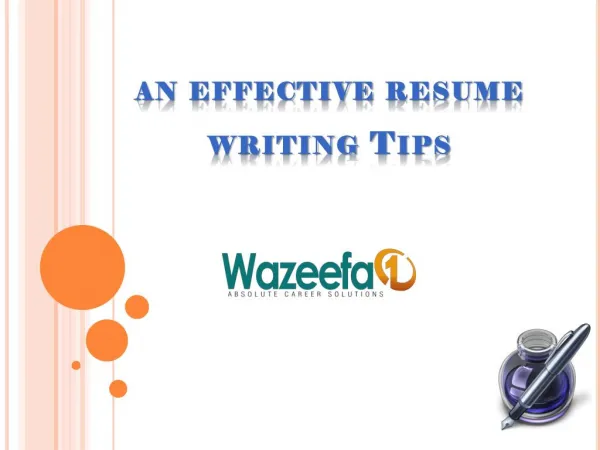 Effective Resume Writing Tips
