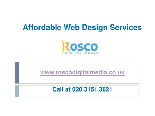 Affordable Web Design Services by www.roscodigitalmedia.co.uk