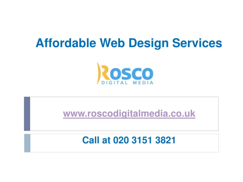 affordable web design services