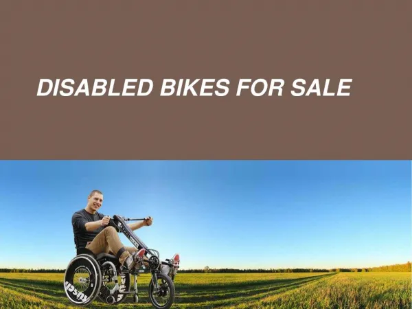 Disabled Bikes for Sale at www.berkelbike.com