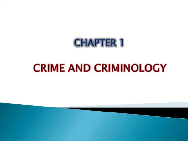 criminology nature & scope