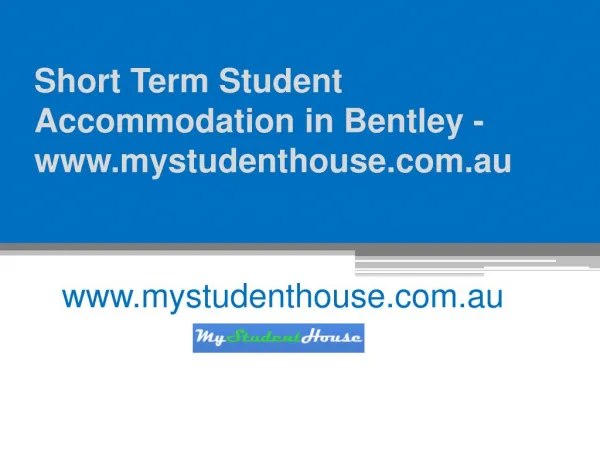 Bentley Shared Accommodation for Students - www.mystudenthouse.com.au