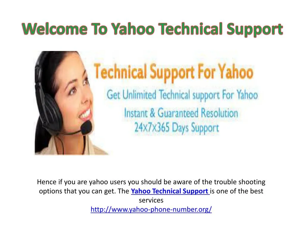 welcome to yahoo technical support