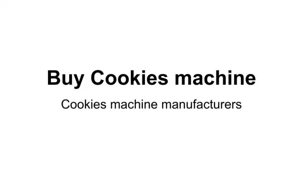 cookies machine