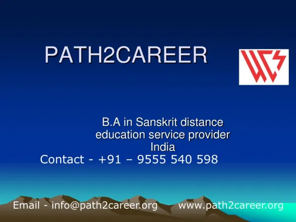 BA in Sanskrit Distance education service provider India @8527271018