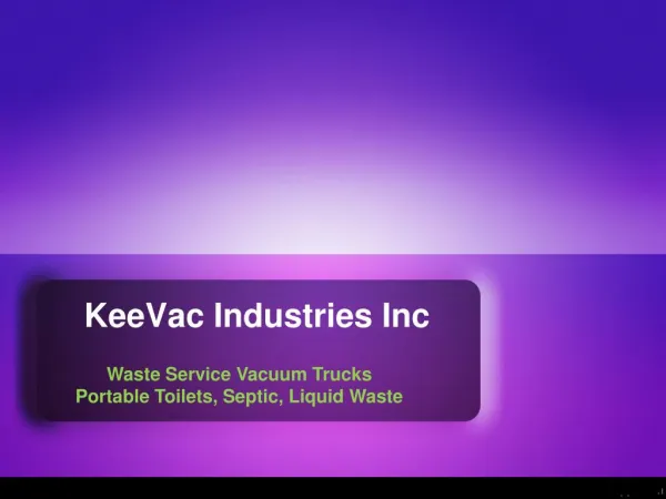 Vacuum Service Trucks