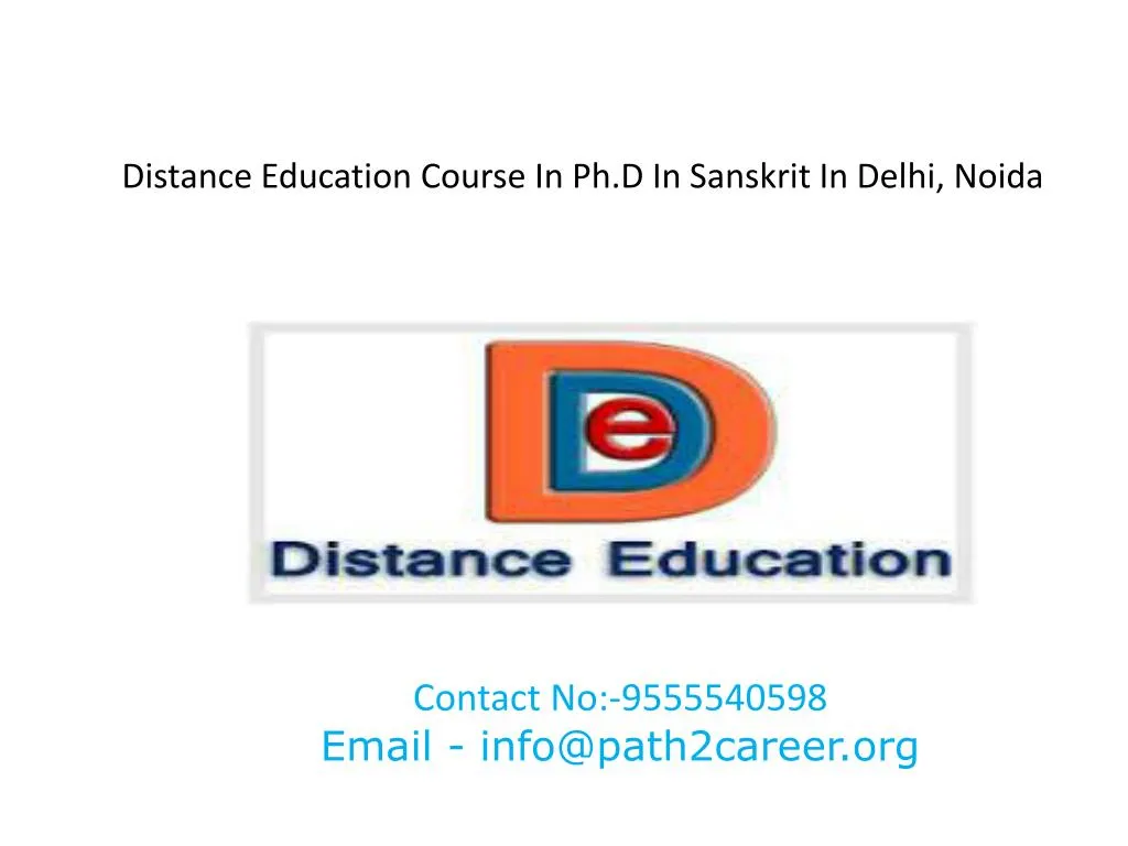 distance education course in ph d in sanskrit in delhi noida