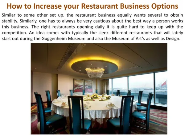 How to Increase your Restaurant Business Options