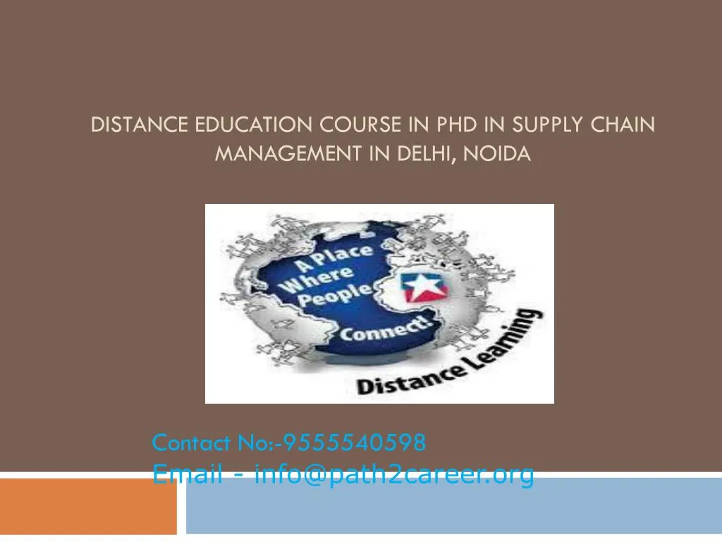 distance education course in phd in supply chain management in delhi noida