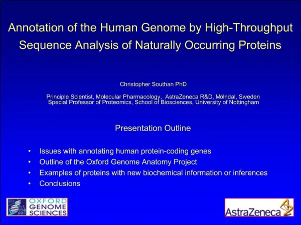 Annotation of the Human Genome by High-Throughput Sequence Analysis of Naturally Occurring Proteins