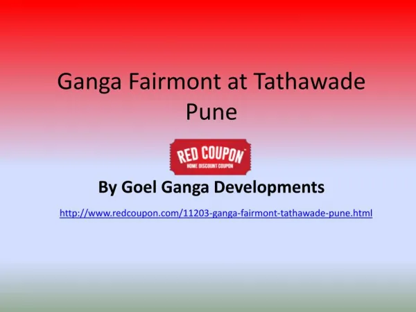 Flats at Ganga Fairmont Tathawade Pune