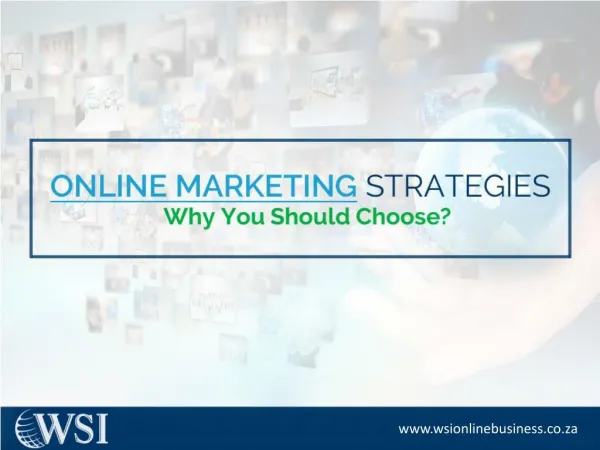 Online Marketing Strategies -Advantages