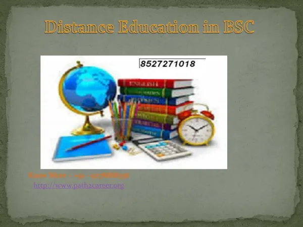 Distance education in bsc @8527271018