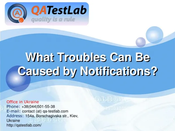 What Troubles Can Be Caused by Notifications?