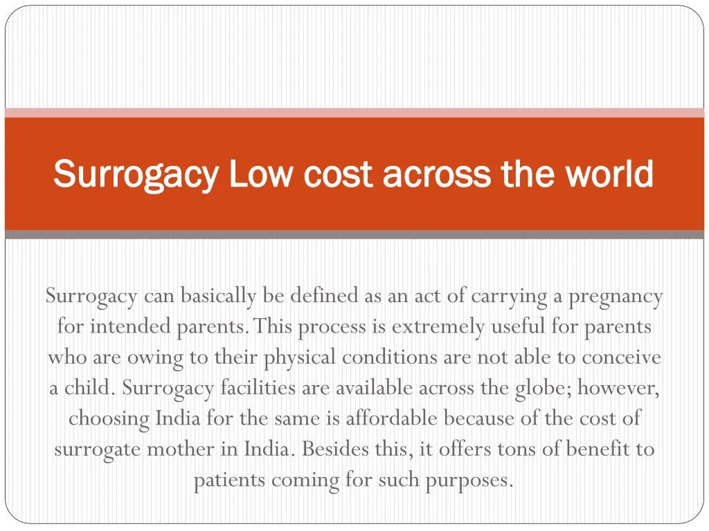 surrogacy low cost across the world