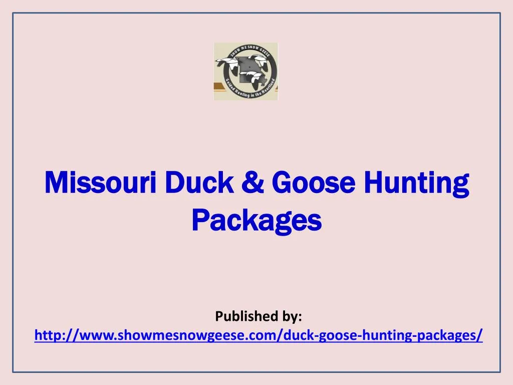 missouri duck goose hunting packages