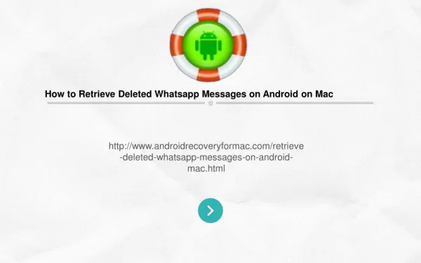 How to Retrieve deleted whatsApp Messages on Android on Mac