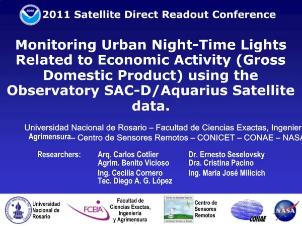 Monitoring Urban Night-Time Lights Related to Economic Activity Gross Domestic Product using the Observatory SAC-D