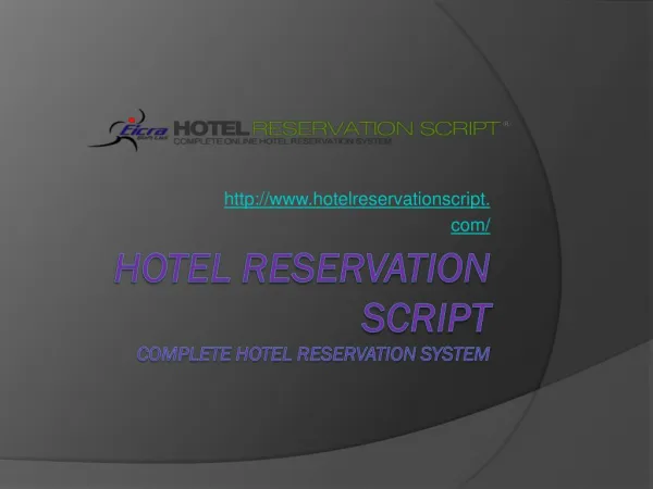 PHP CMS based Hotel Reservation Script by Eicra Soft