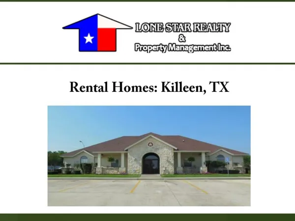 Rental Homes: Killeen, TX