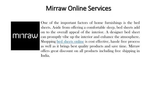 Designer Bed Sheets Online at Mirraw.com