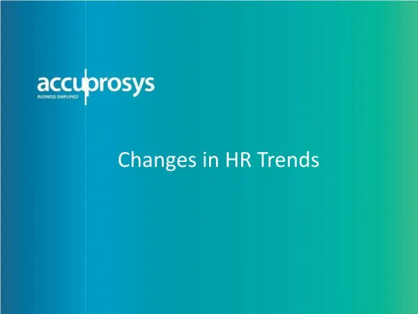 Changes in HR Trends