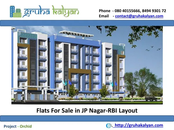 Flats for sale in jp nagar-rbi layout