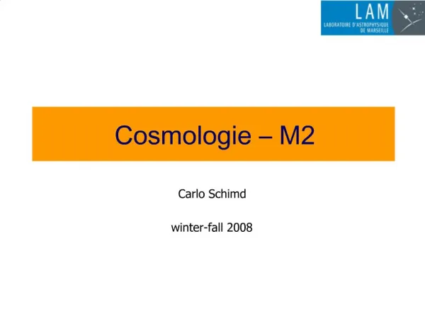 Cosmologie M2