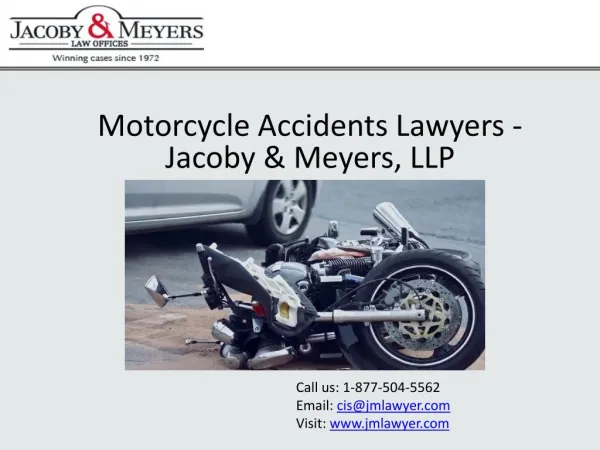 Motorcycle Accidents Lawyers | Jacoby & Meyers, LLP