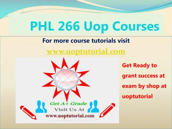 PHL 266 Uop Courses / Uoptutorial