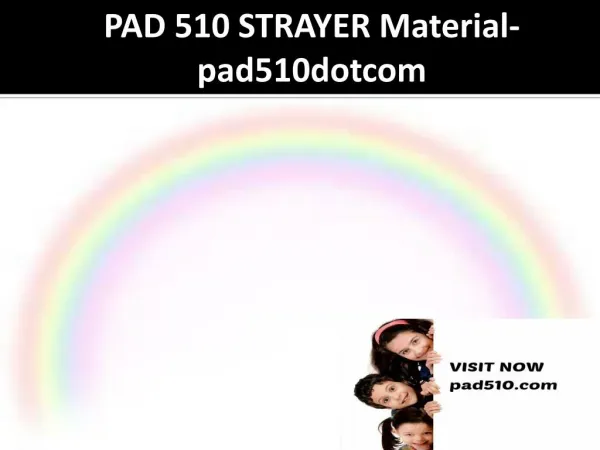 PAD 510 STRAYER Material-pad510dotcom