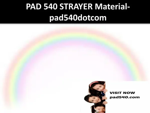 PAD 540 STRAYER Material-pad540dotcom