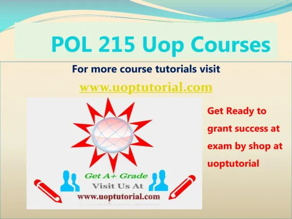 POL 215 Uop Courses / Uoptutorial