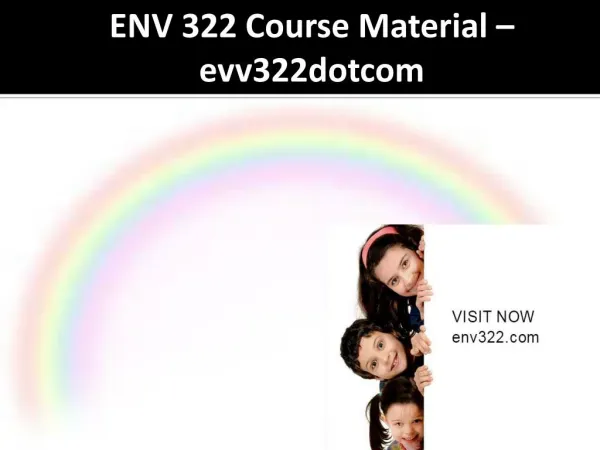 ENV 322 Course Material - env322dotcom