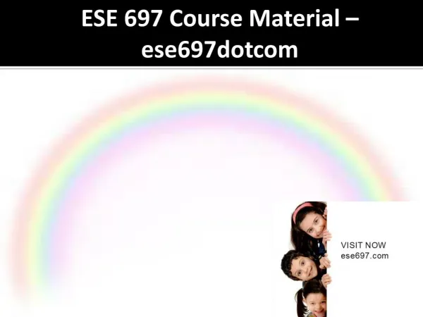 ESE 697 Course Material - ese697dotcom