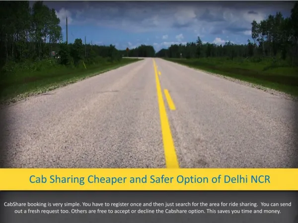 Cab Sharing Cheaper and Safer Option of Delhi NCR